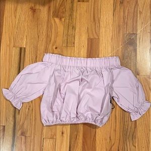 super down off the shoulder crop top